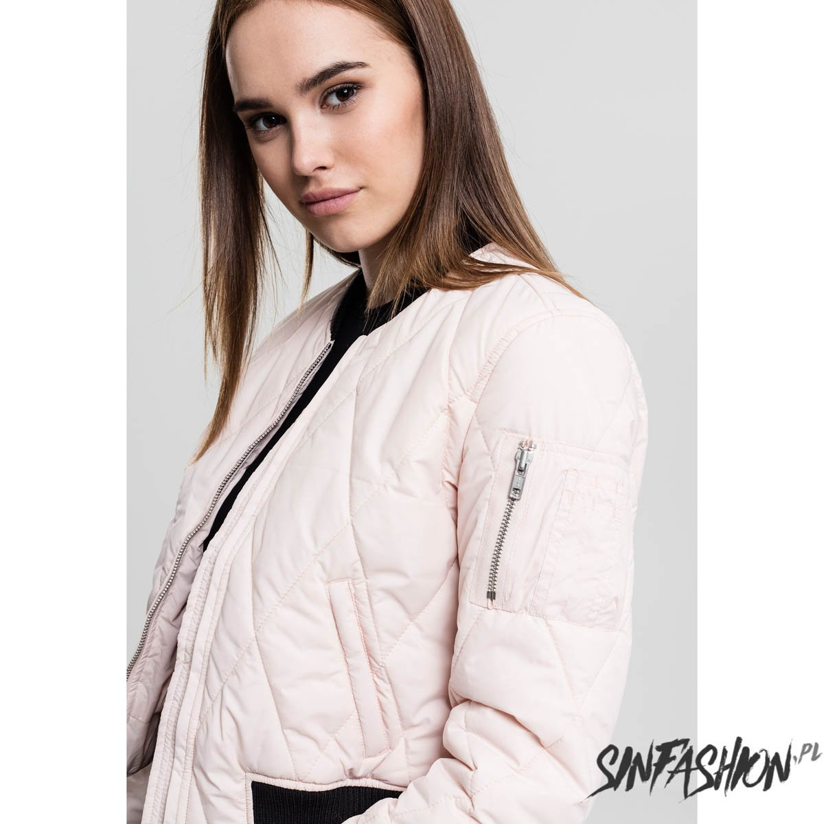 Kurtka Urban Classisc Bomber Quilt Pink