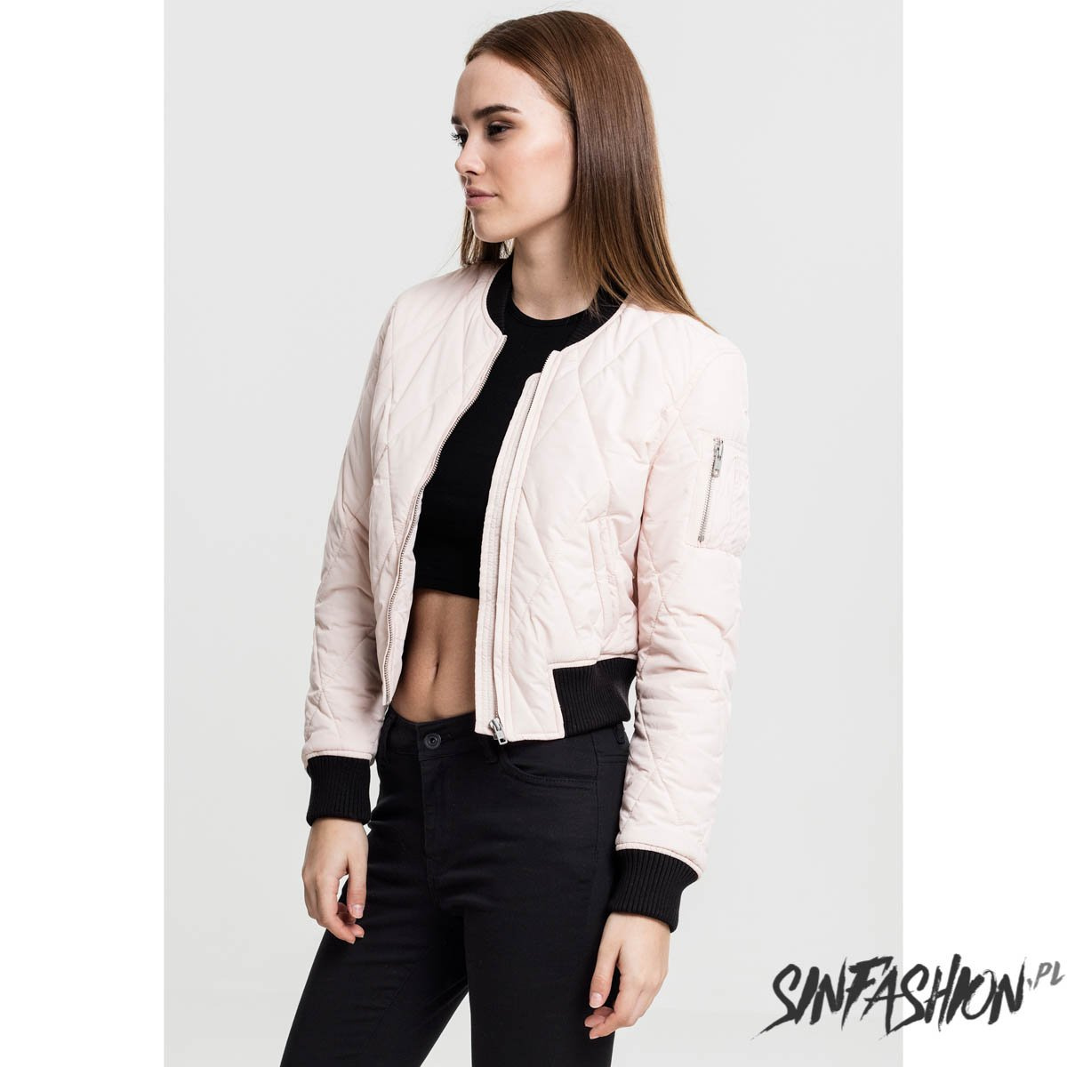 Kurtka Urban Classisc Bomber Quilt Pink