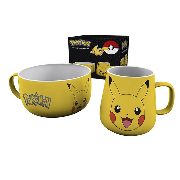 Zestaw POKEMON - Breakfast Set Mug + Bowl - Pikachu