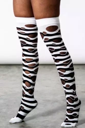 Podkolanówki Killstar Wretched Soul Distress Socks Black/white
