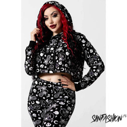 Bluza Killstar Purr Off Cropped Hoodie