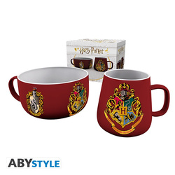 Zestaw HARRY POTTER - Breakfast Set Mug + Bowl Crests