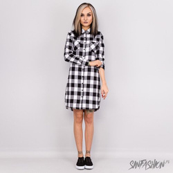 Sukienka Urban Classics Flanell Dress Blk/Wht