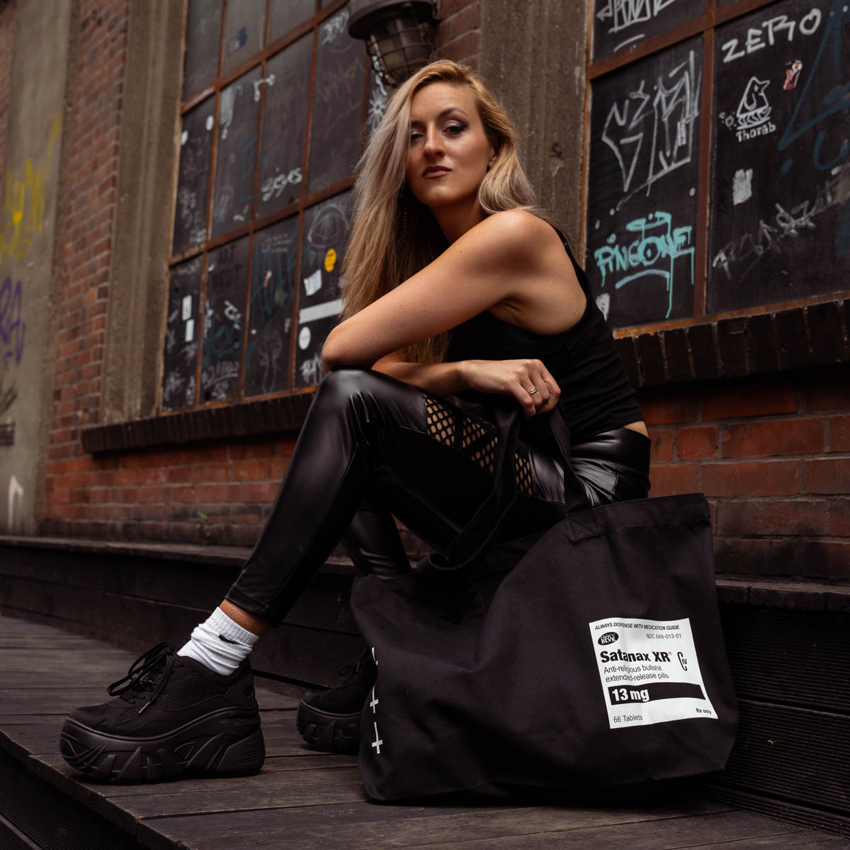 Torba Holy Blvk Satanax Tote Bag