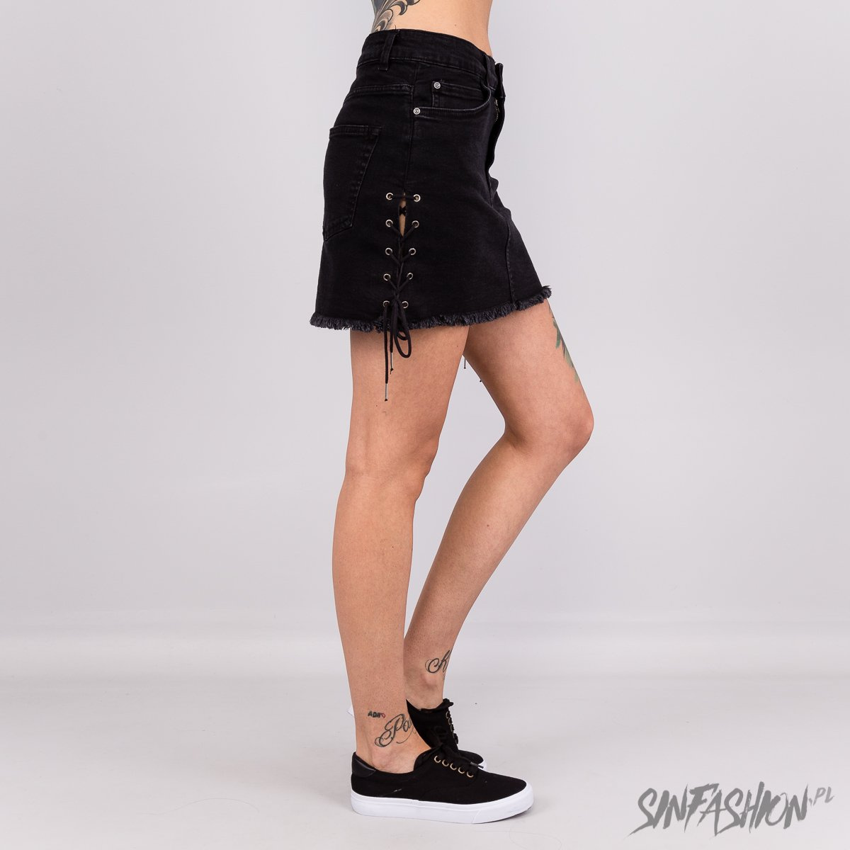 Spódnica Urban Classics Lace Up Denim