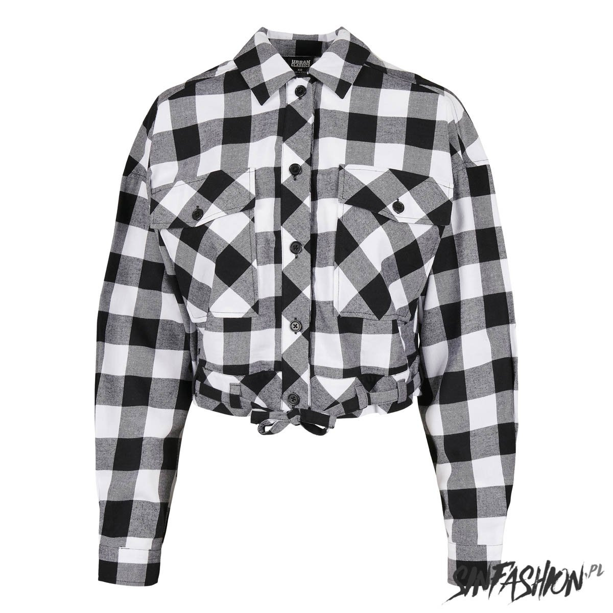 Koszula Urban Classics Short Check Blk/Wht