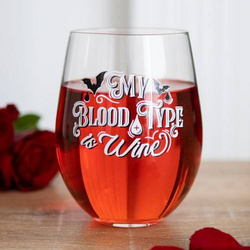 Szklanka My Blood Type Is Wine
