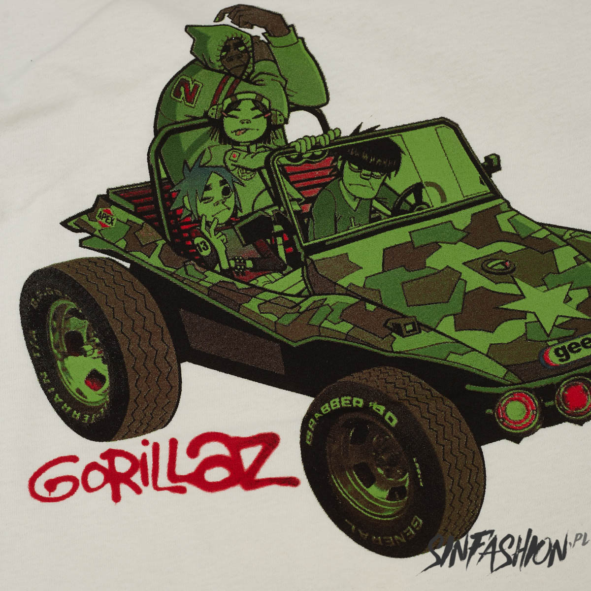 Koszulka Amplified Gorillaz Geep  Vintage White