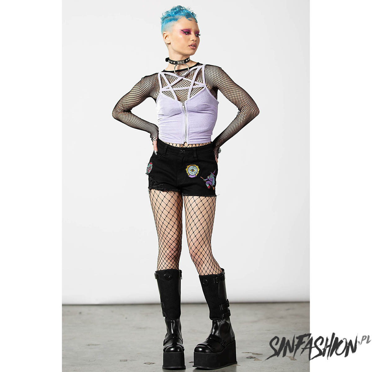 Spodenki Killstar Oracle Denim Shorts