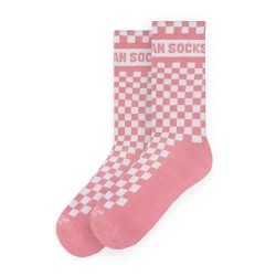 Skarpetki American Socks Pink Checkerboard Mid High