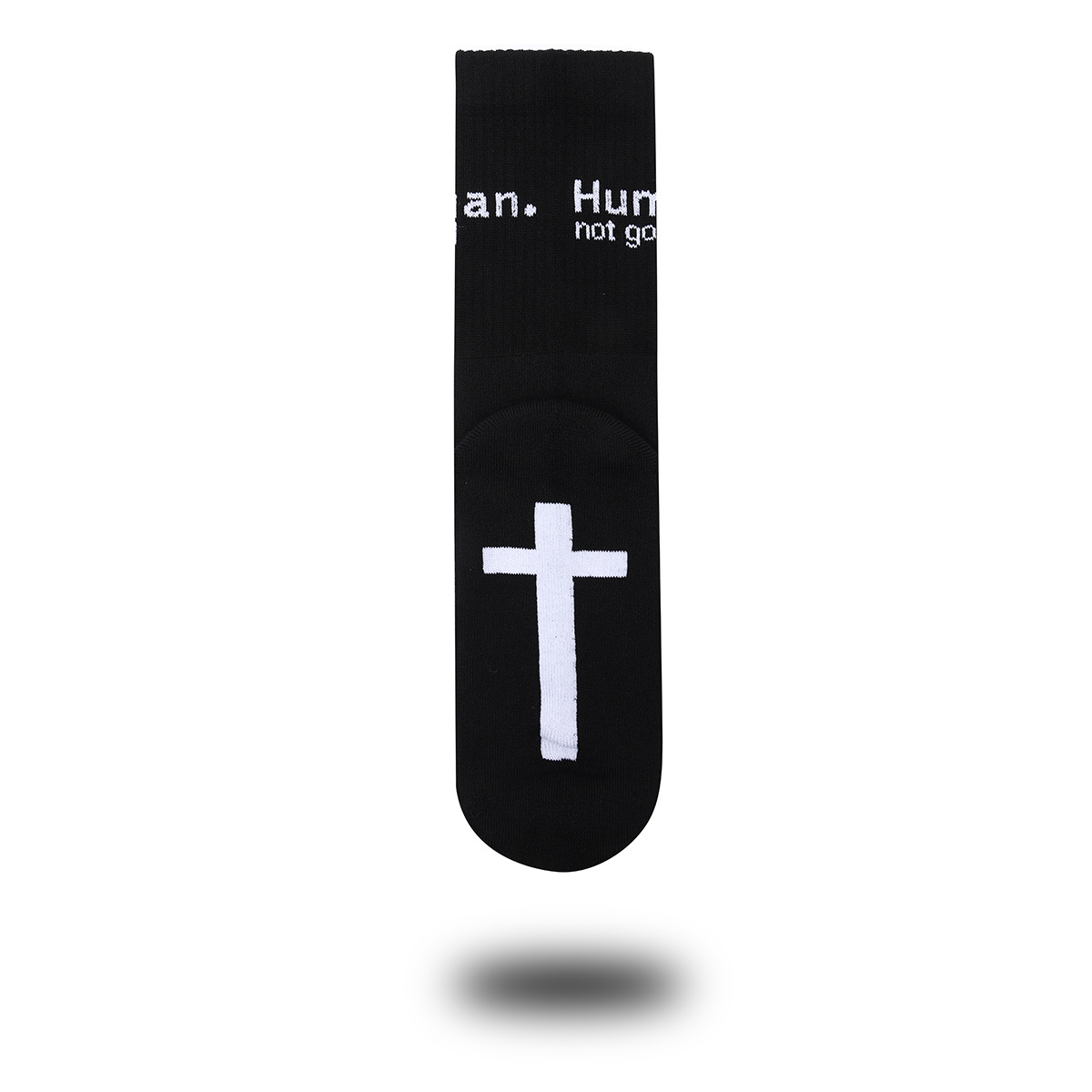 Skarpetki Holy Blvk Human not god. frotte