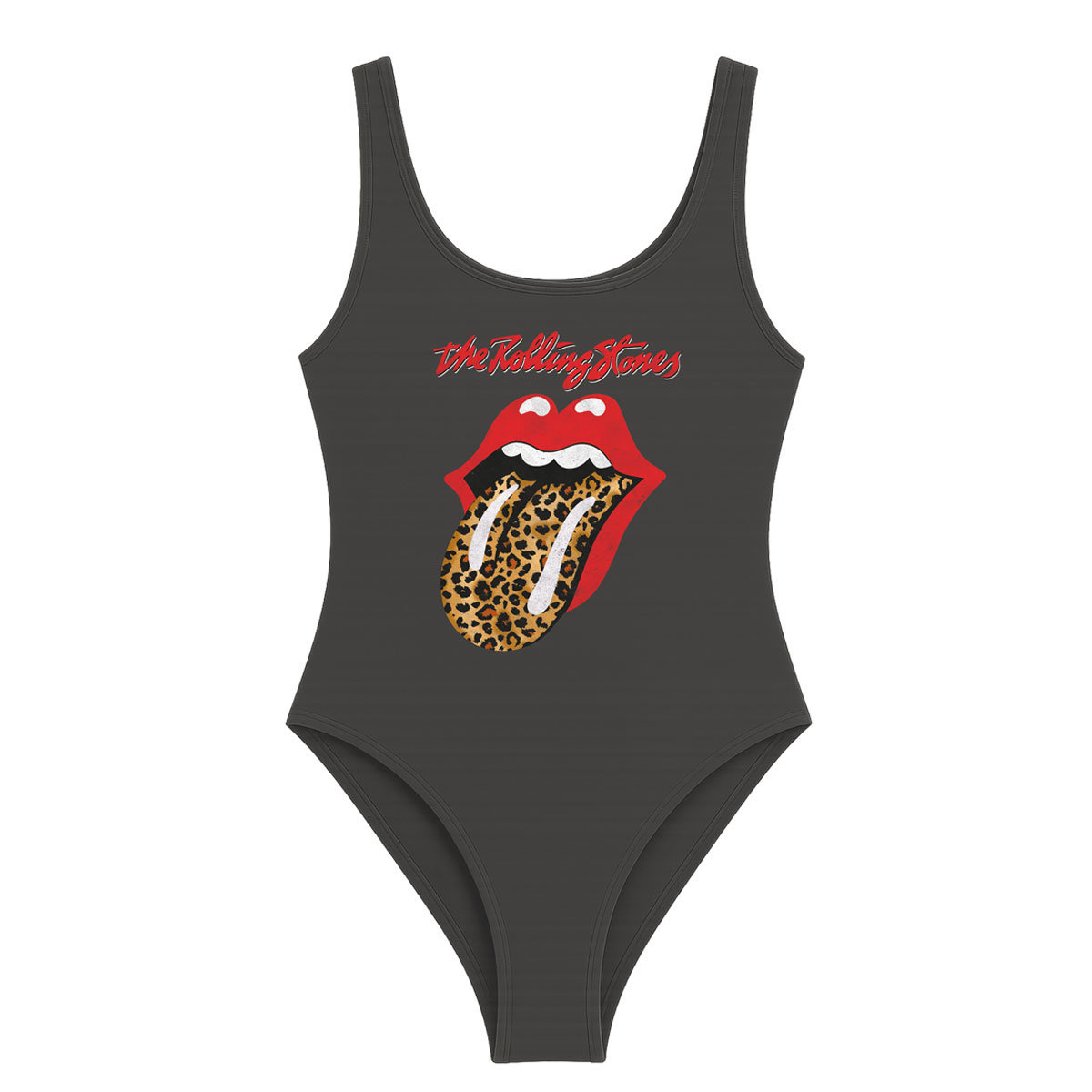 Body Amplified The Rolling Stones Leopard Tongue Ladies Bodysuit