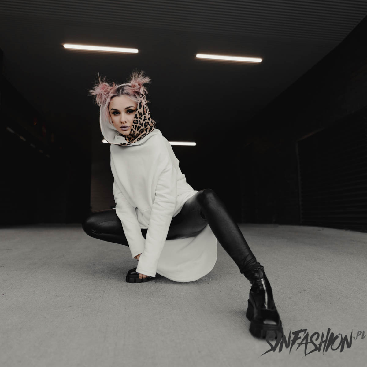 Bluza z Kapturem Miss Hyde Dementor White Panther