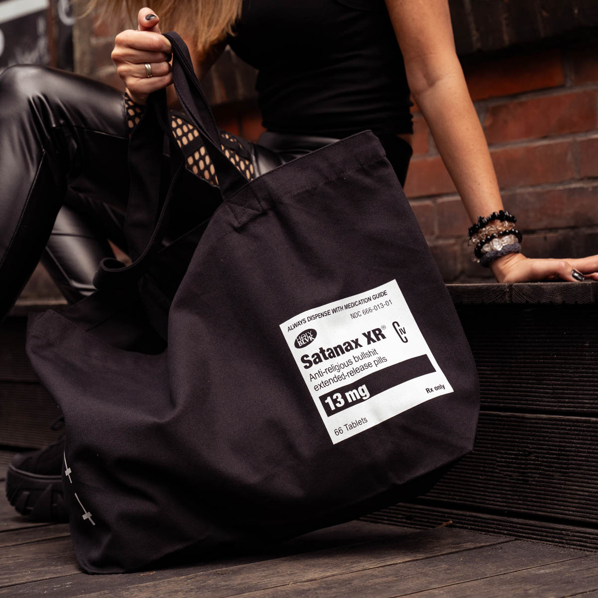 Torba Holy Blvk Satanax Tote Bag