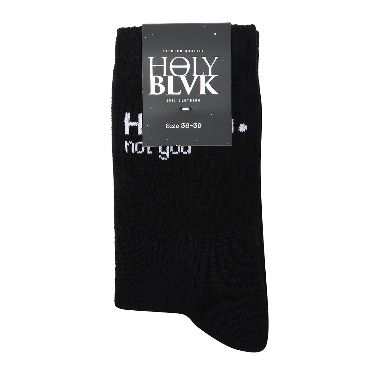 Skarpetki Holy Blvk Human not god. frotte