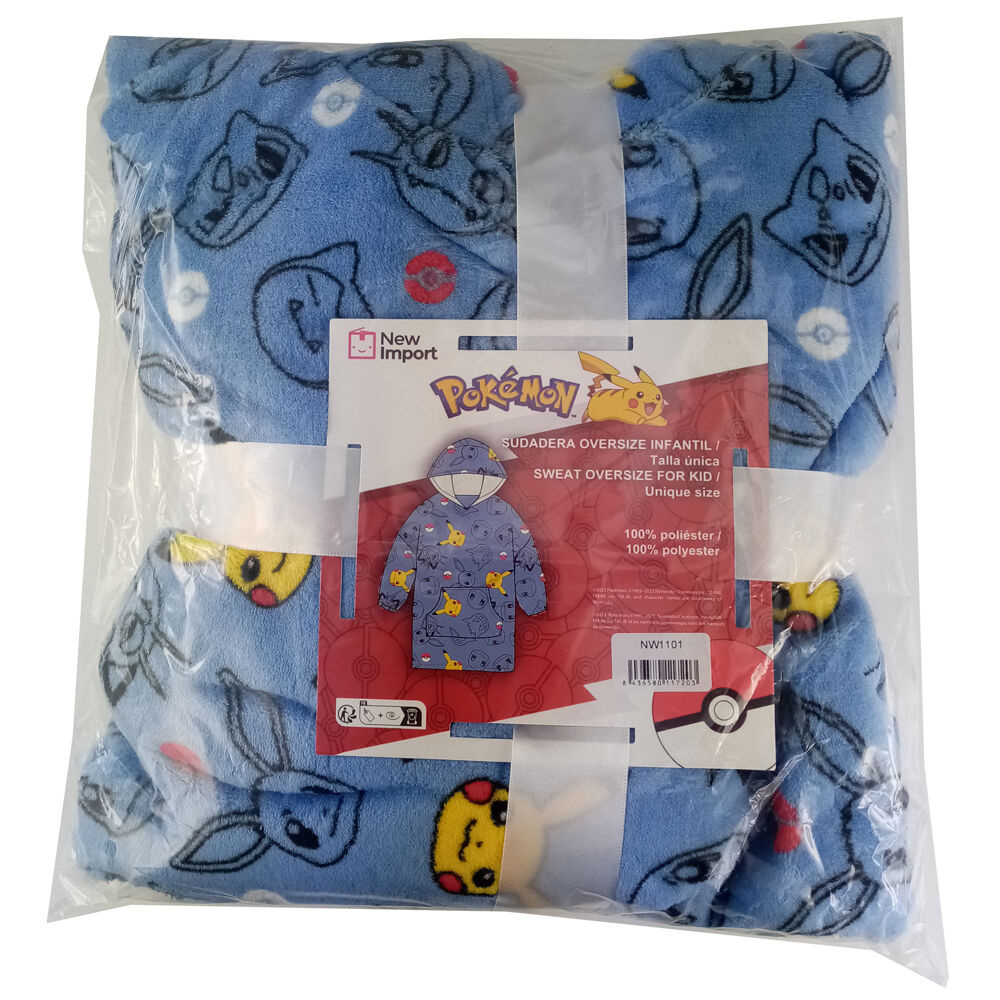 Bluza Pluszowa Snuddie Pokemon Oversize Coat Kids