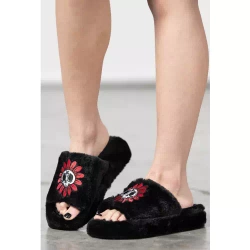 Kapcie Killstar Gloomy Daze Fur Slippers Black