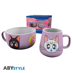 Zestaw SAILOR MOON - Breakfast Set Mug + Bowl - Luna & Artemis