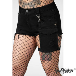 Spodenki Killstar Fury Road Denim Garter Shorts