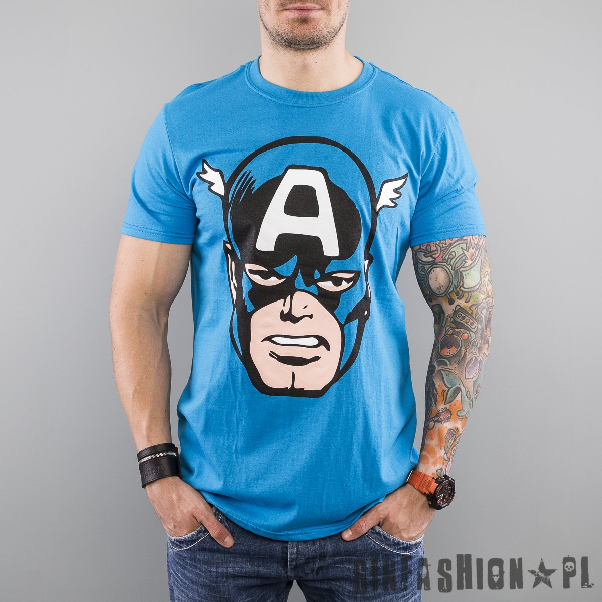 KOSZULKA MARVEL - CAPTAIN AMERICA BLUE