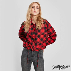Koszula Urban Classics Short Check Blk/Red