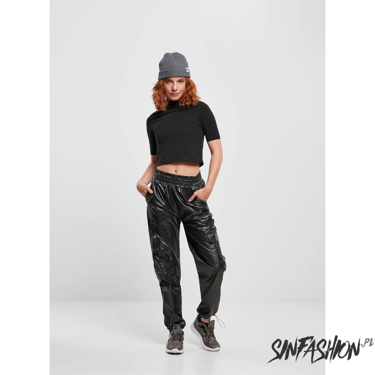 Spodnie Urban Classics Shiny Cargo