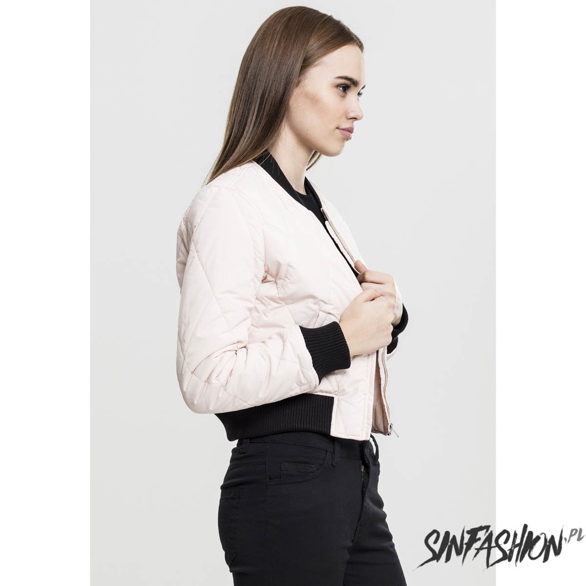 Kurtka Urban Classisc Bomber Quilt Pink