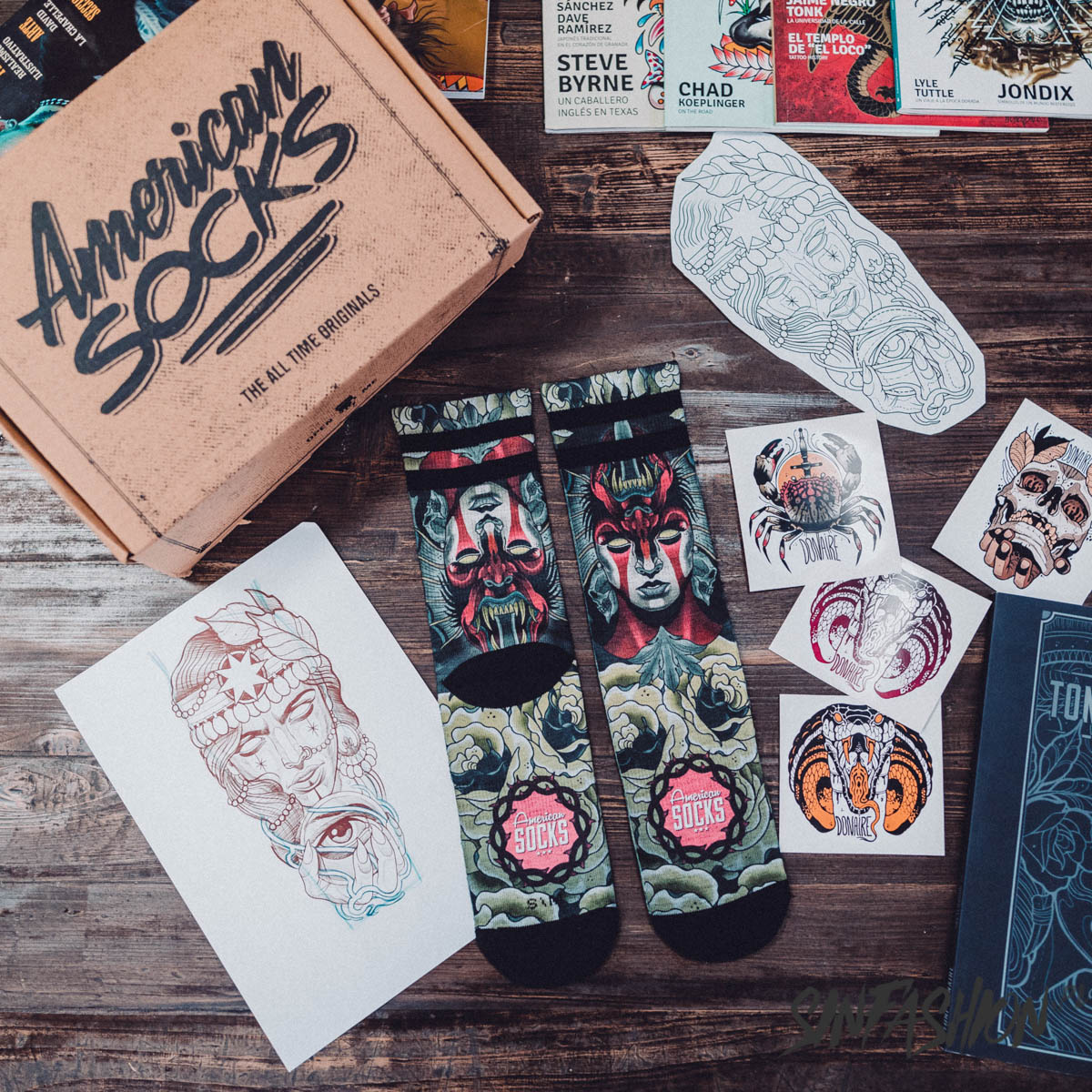 Skarpetki American Socks Deamon  Mid High Signature