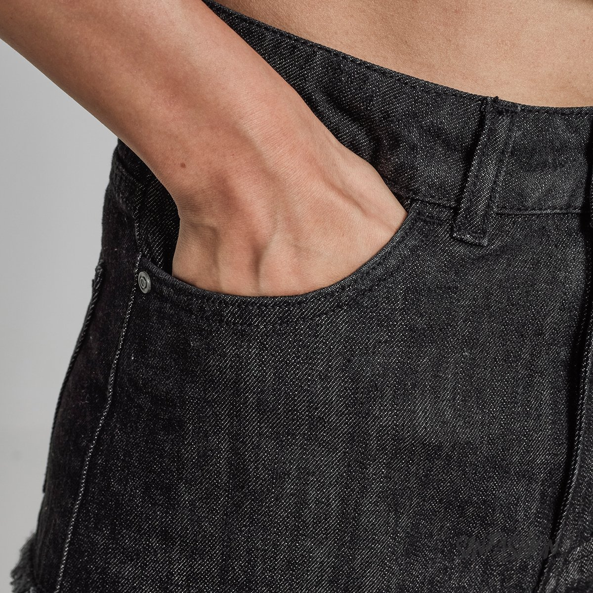 Szorty Urban Classics Denim Black Washer