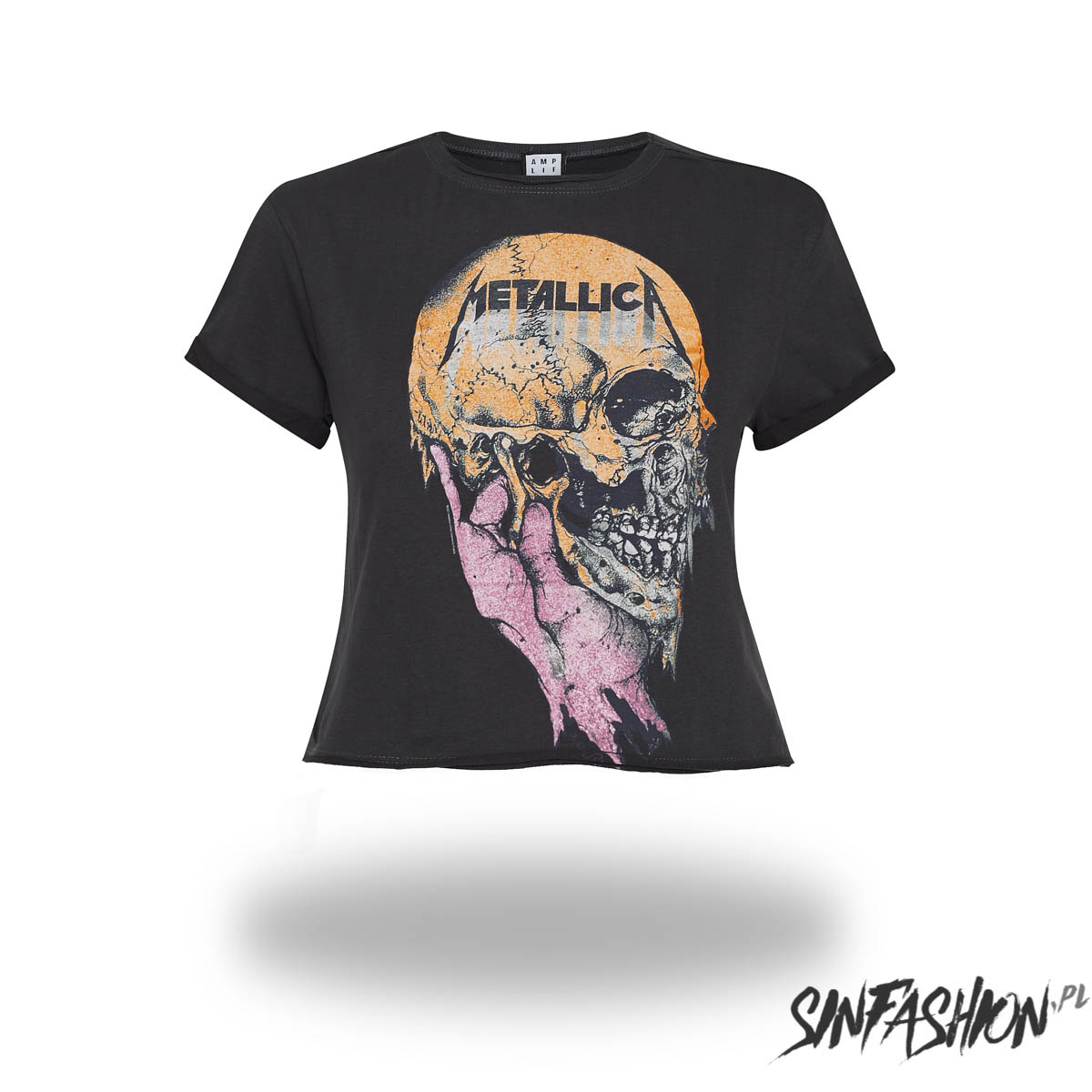 T-shirt damski Crop Top Metallica Sad But True Amplified