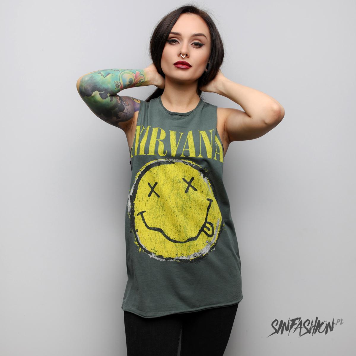 Tank Nirvana Smiley Green Amplified